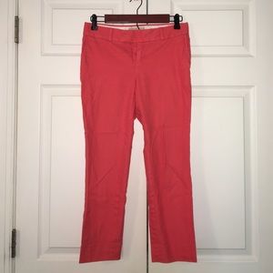 Coral Banana Republic cropped/ankle pants