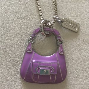 Coach Purse Necklace Purple