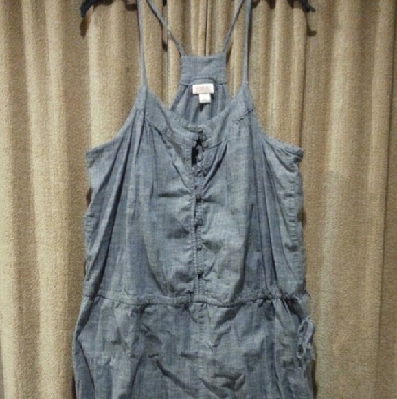 Grey jean romper
