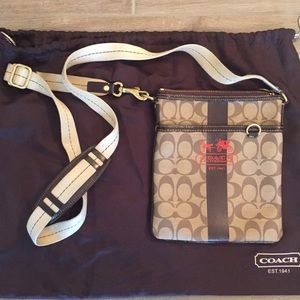 Coach Cross Body Purse - Classic Print