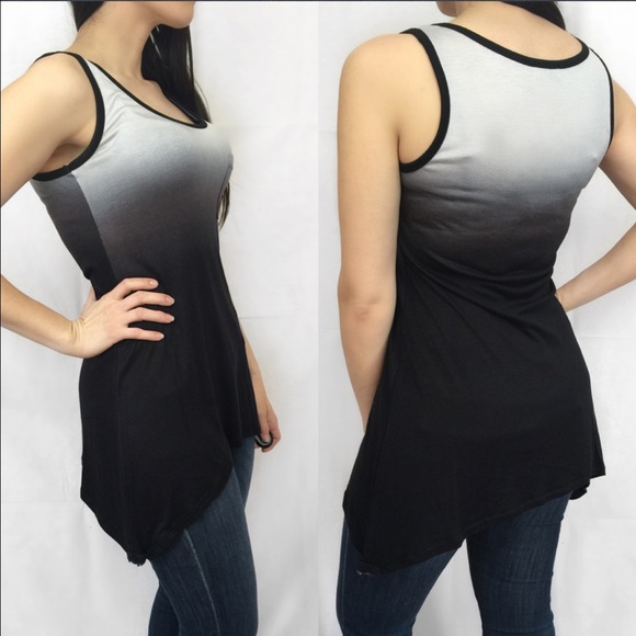 ❗️ONLY L - SLEEVELESS ASYMMETRICAL TIE DYE TOP - Picture 2 of 3