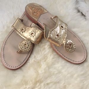 Gold Jack Rogers, lightly worn