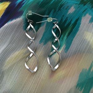 Silver Spiral Earrings