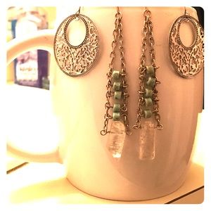 Bohemian Chain & Ladder Style Earrings w/Crystals✨