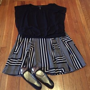 Fun Calvin Skirt W/ Faux Leather Accents