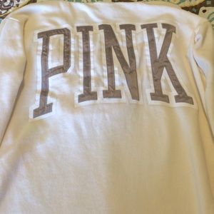 PINK v-neck hoodie