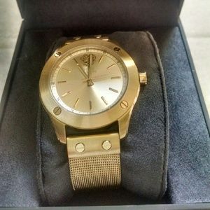Vince Camuto Gold-Tone Mesh Bracelet Watch