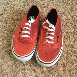 Red sparkly vans