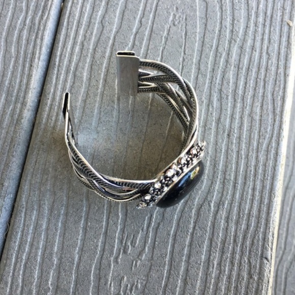 Black Gem Bangle - Picture 3 of 3