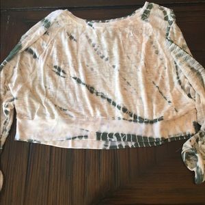 Crop top tye die light sweatshirt