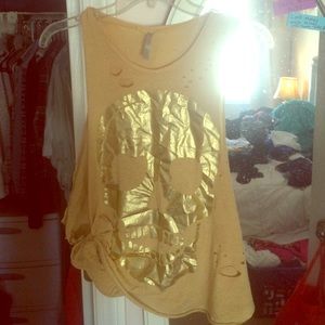 Destructed Gold Skull Tank