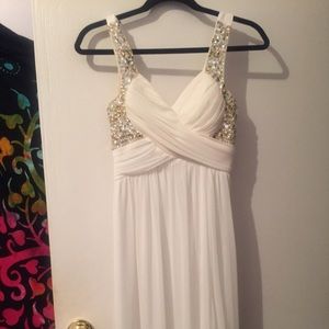 White chiffon gown