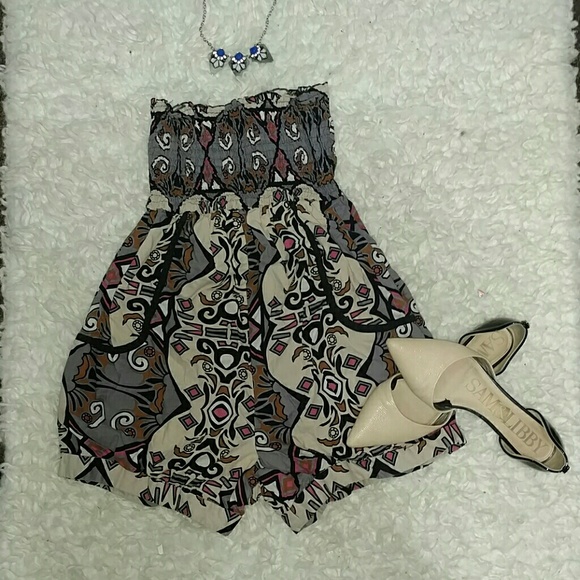 Boho strapless romper