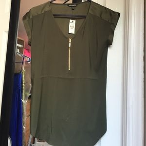 Express army green top
