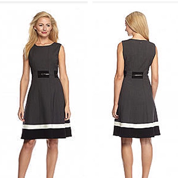 Worn Once! Calvin Klein belted dress.