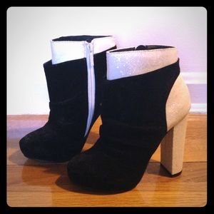 Michael Antonio black and white booties