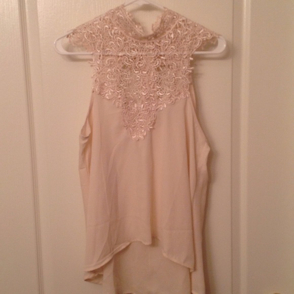 NWOT high collar flowy tank