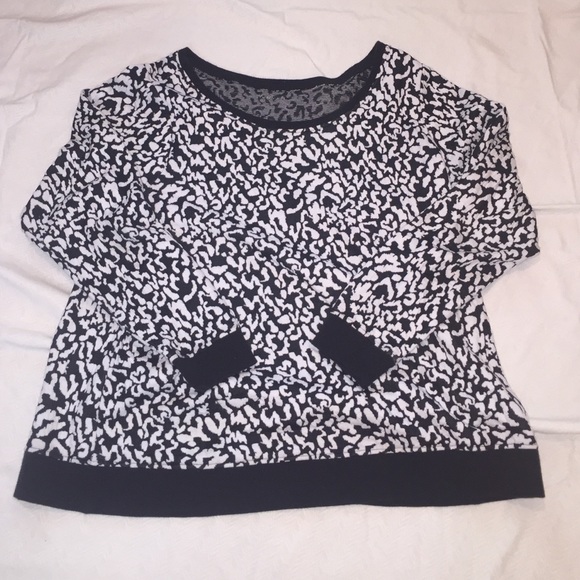 SOLD: Black and white Lane Bryant sweater