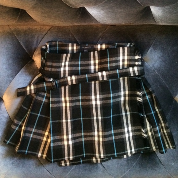 BURBERRY Plaid mini wrap skirt