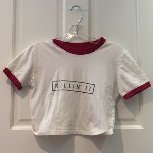 Killin' It cropped ringer tee