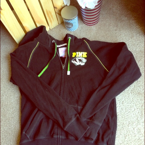 Pink University of Missouri Zip Sweatshirt