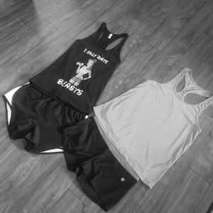 Both pairs of shorts for 12. Otherwise each for 9