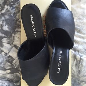 NWOT Franco Sarto Black Sandal Heels