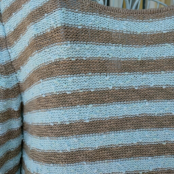 NWT Free People light blue and tan striped dress - Picture 2 of 4