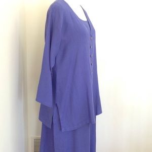 Linen Periwinkle maxi two piece set