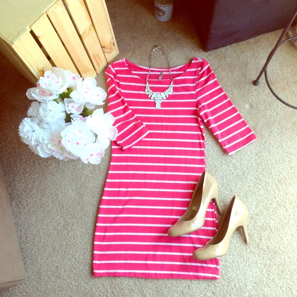 Pink Striped  Dress