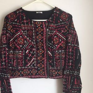 Ecote Embroidered Moto Jacket