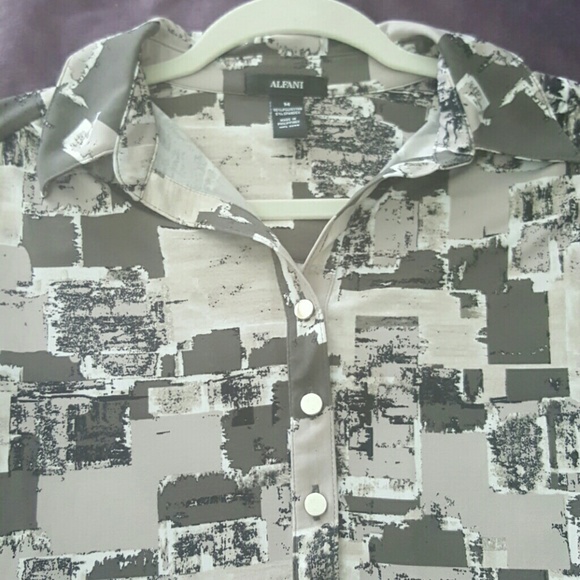 Alfani Collared Button down tee - Picture 2 of 2
