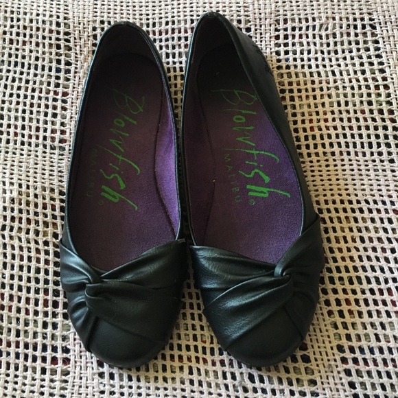 Blowfish flats blk leather type 8