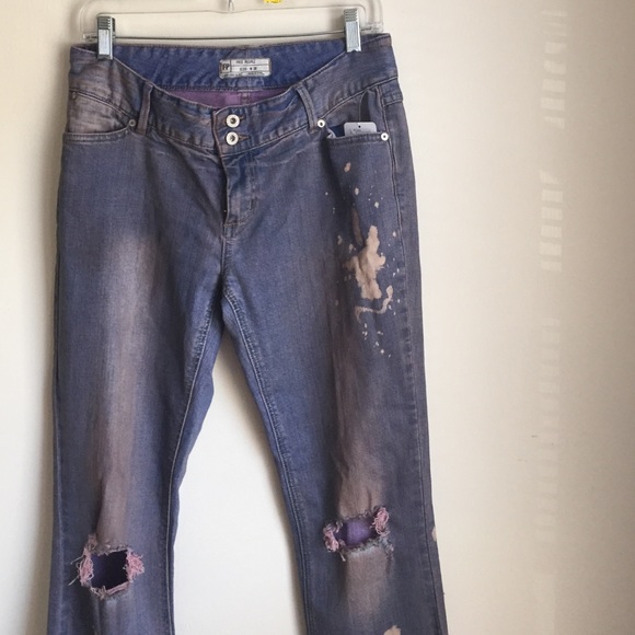 Free People Distressed 5 Pocket Flares