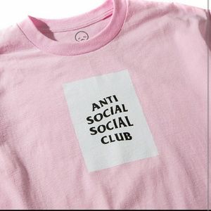 Anti social social club pink shirt