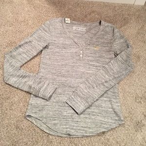Victoria Secret Pink long sleeve gray shirt.