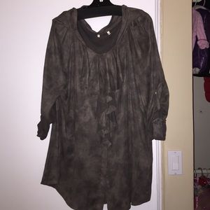 Elie Tahari suede shirt dress