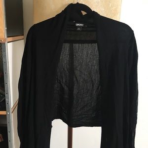 DKNY light wool short wrap sweater