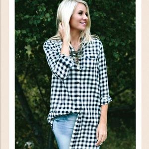 Black Ivory Gingham Tunic