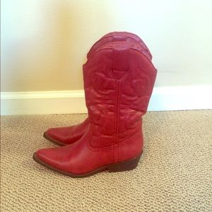Red cowboy boots