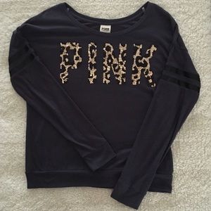 Victoria's Secret PINK Cheetah Bling Long Sleeve