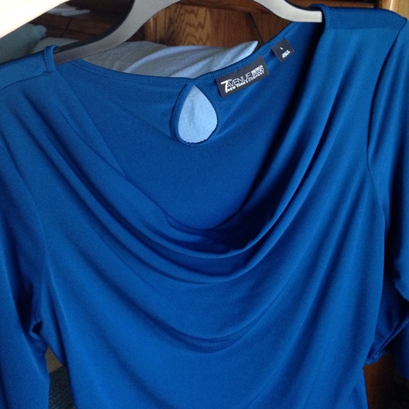 Teal Drape Neck Tunic