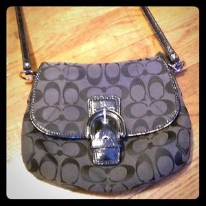 Small black Coach cross body purse