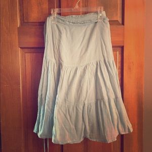 Tea length wrap skirt