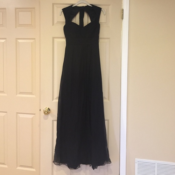 Amsale Crinkled Silk Chiffon Dress