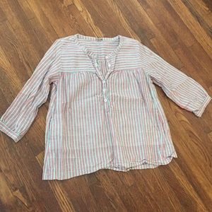 Matta cotton/linen top with pockets