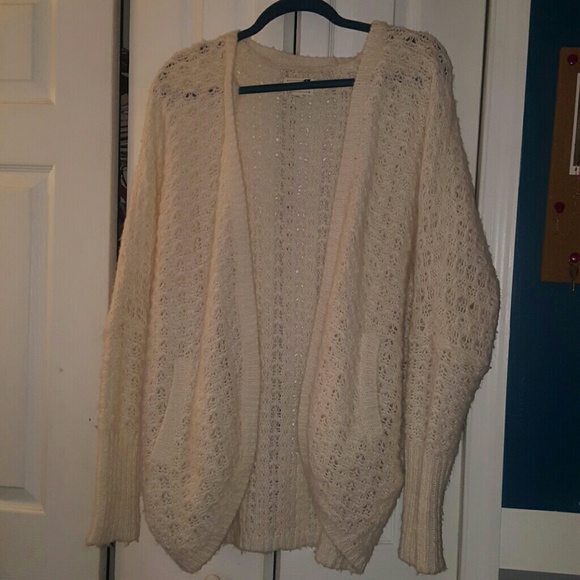 Crocheted slouchy cardigan