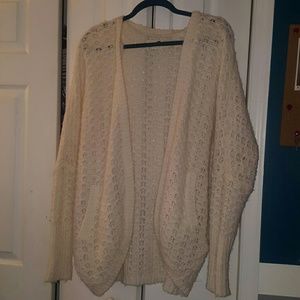 Crocheted slouchy cardigan