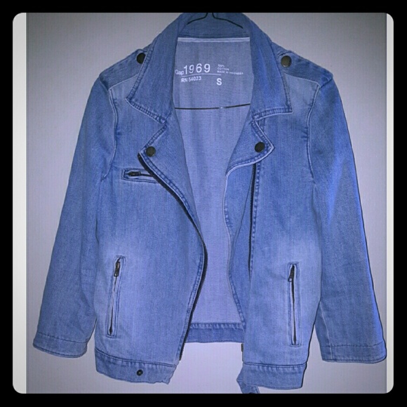 Biker jean jacket.