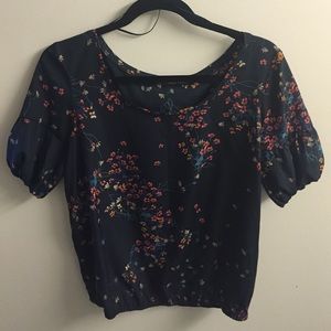 Navy flower blouse from Zara!